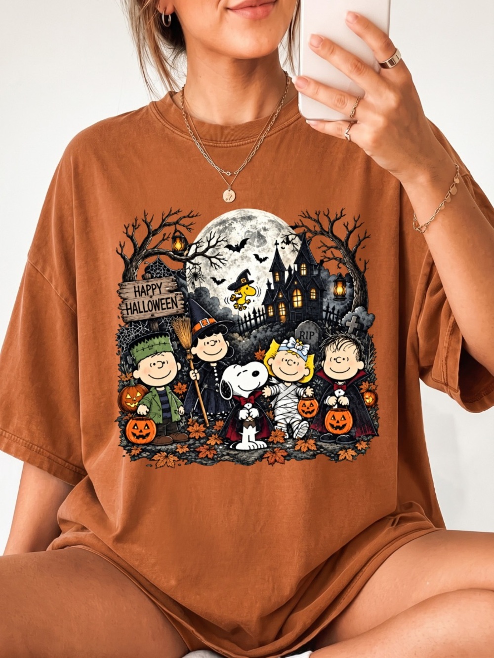 Comfort Colors Yam Vintage Halloween Graphic Tee